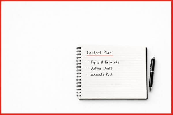 Simple content planning system for consistent small business marketing