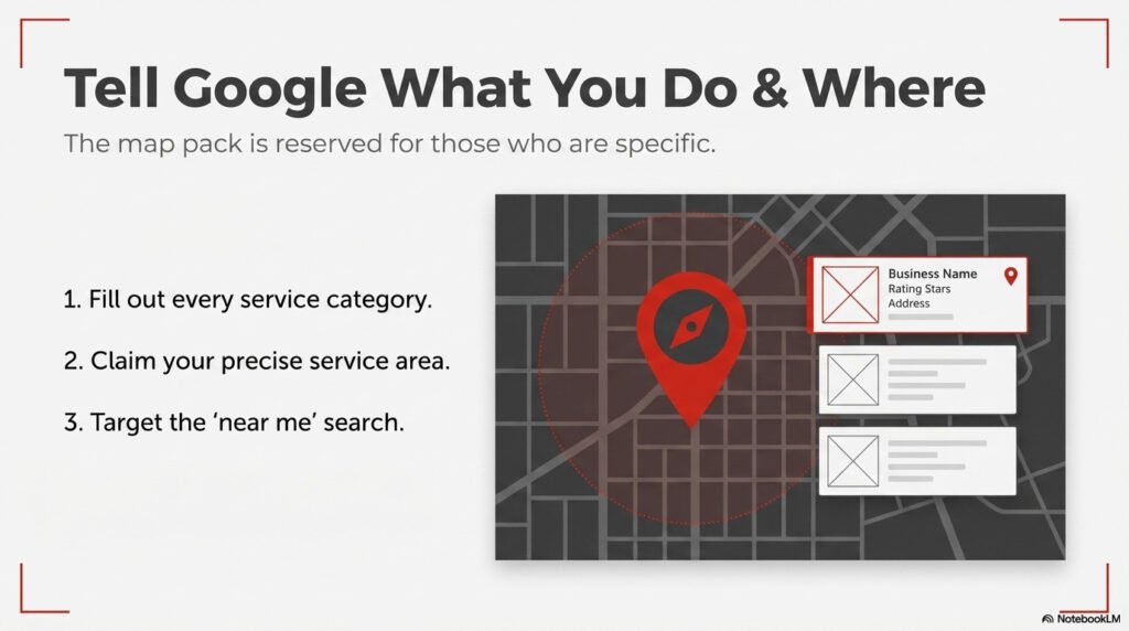 Tell Google what you do and where you do it.